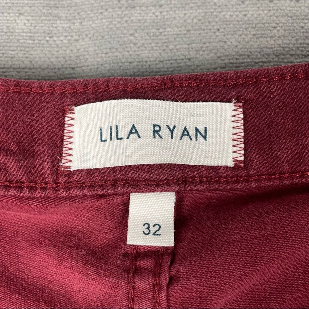 LILA RYAN Maroon Tuscany Skinny Stretch Jeans Women’s Size 32 - Picture 9 of 10
